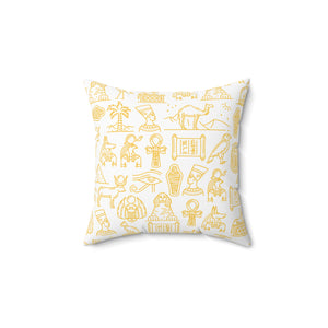 Egyptian Yellow Outdoor Throw Pillow