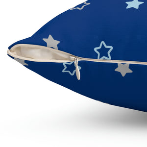 Blue Stars Outdoor Pillow