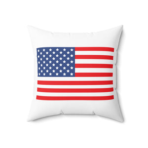 American Flag Outdoor Throw Pillow