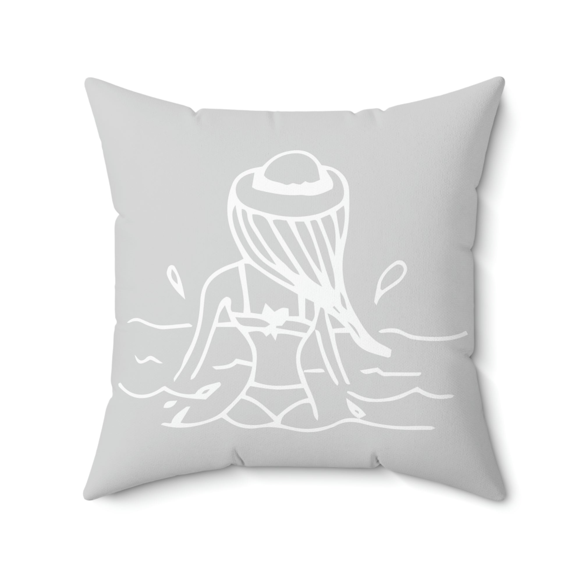 Beach Girl Doodle Outdoor Pillow