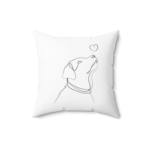 Dog Love Outdoor Throw Pillow