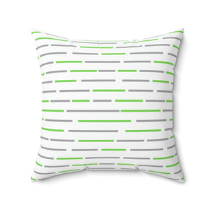 Green and Grey Stripe Outdoor Pillow