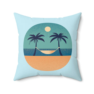 Hammock and Trees Outdoor Throw Pillow