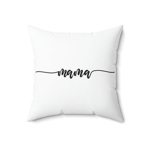 Mama Black and White Handwritten Outdoor Pillow