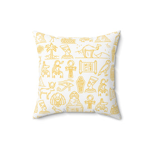 Egyptian Yellow Outdoor Throw Pillow