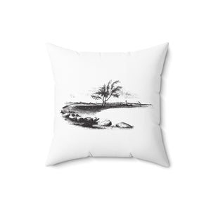 Beach Scene Outdoor Throw Pillow