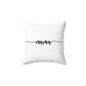 Mama Black and White Handwritten Outdoor Pillow