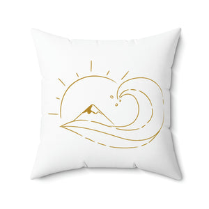 Sun and Wave Outdoor Pillow