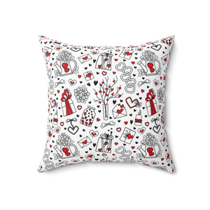 Valentines Day Pattern Outdoor Pillow