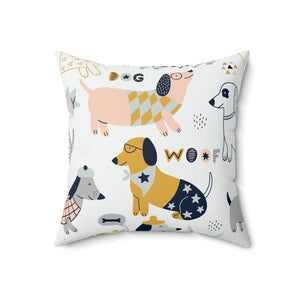 Fun Dog Outdoor Throw Pillow