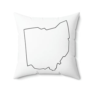 Ohio Outline Outdoor Pillow