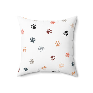 Dog Paw Pattern Outdoor Throw Pillow