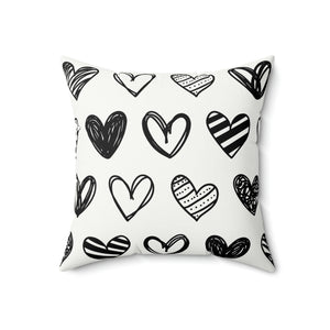 Scribble Heart Outdoor Pillow