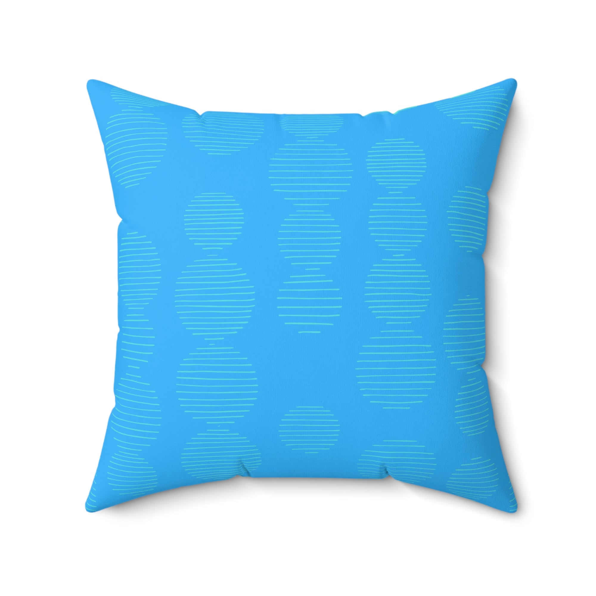 Blue Hanging Lantern Pattern Outdoor Pillow