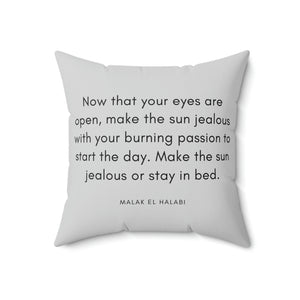 Quote grey and black Outdoor Pillow