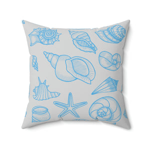 Sea Shells Beach Outdoor Throw Pillow