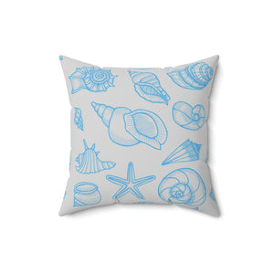 Sea Shells Beach Outdoor Throw Pillow