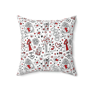 Valentines Day Pattern Outdoor Pillow