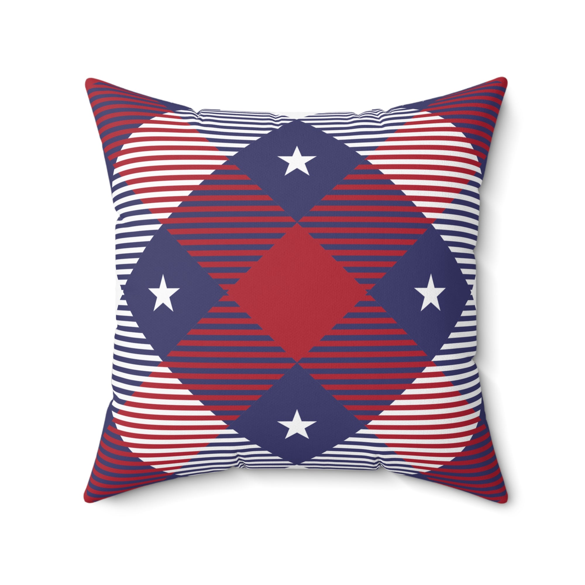 USA Cross Stitch Outdoor Throw Pillow