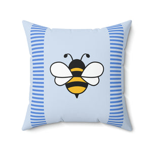 Blue Bee Outdoor Pillow