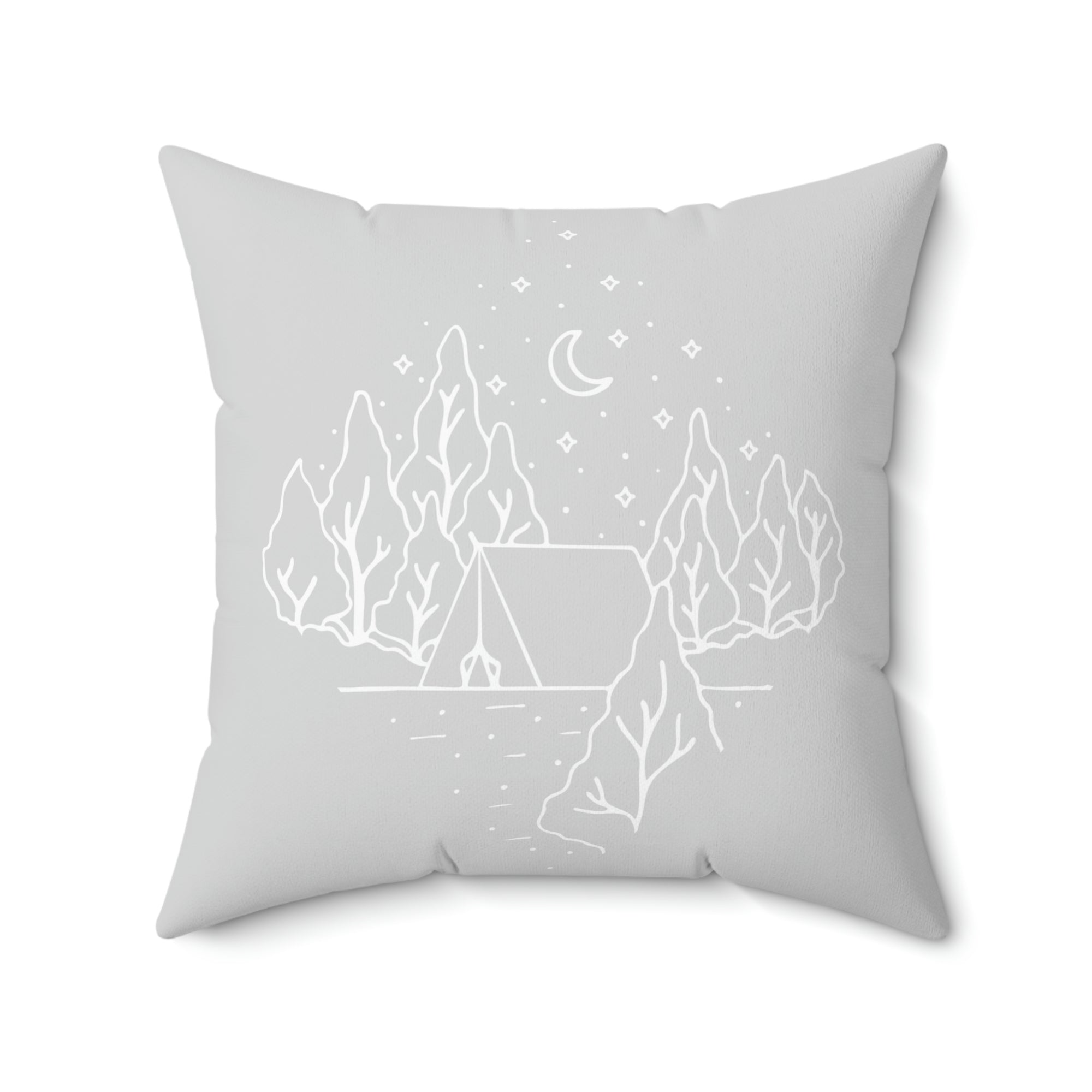 Camping Scene Outdoor Pillows