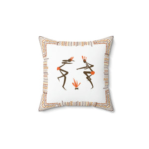 Aztec Dance Outdoor Throw Pillow