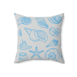 Sea Shells Beach Outdoor Throw Pillow