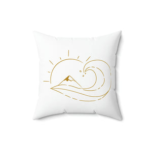 Sun and Wave Outdoor Pillow