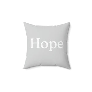 Hope Grey and White Outdoor Pillow