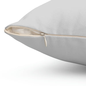 Light Grey and White Mama Outdoor Pillow