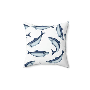 Tuna Fish Pattern Outdoor Pillow