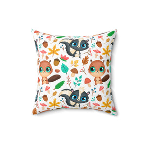 Kid Creatures Outdoor Throw Pillow