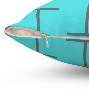 Turquoise Modern Pattern Outdoor Pillow