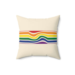 Retro Rainbow Outdoor Pillow