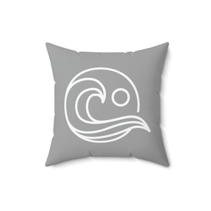 Grey Wave Outdoor Pillow