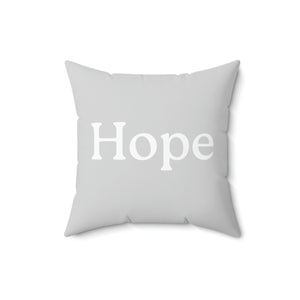 Hope Grey and White Outdoor Pillow