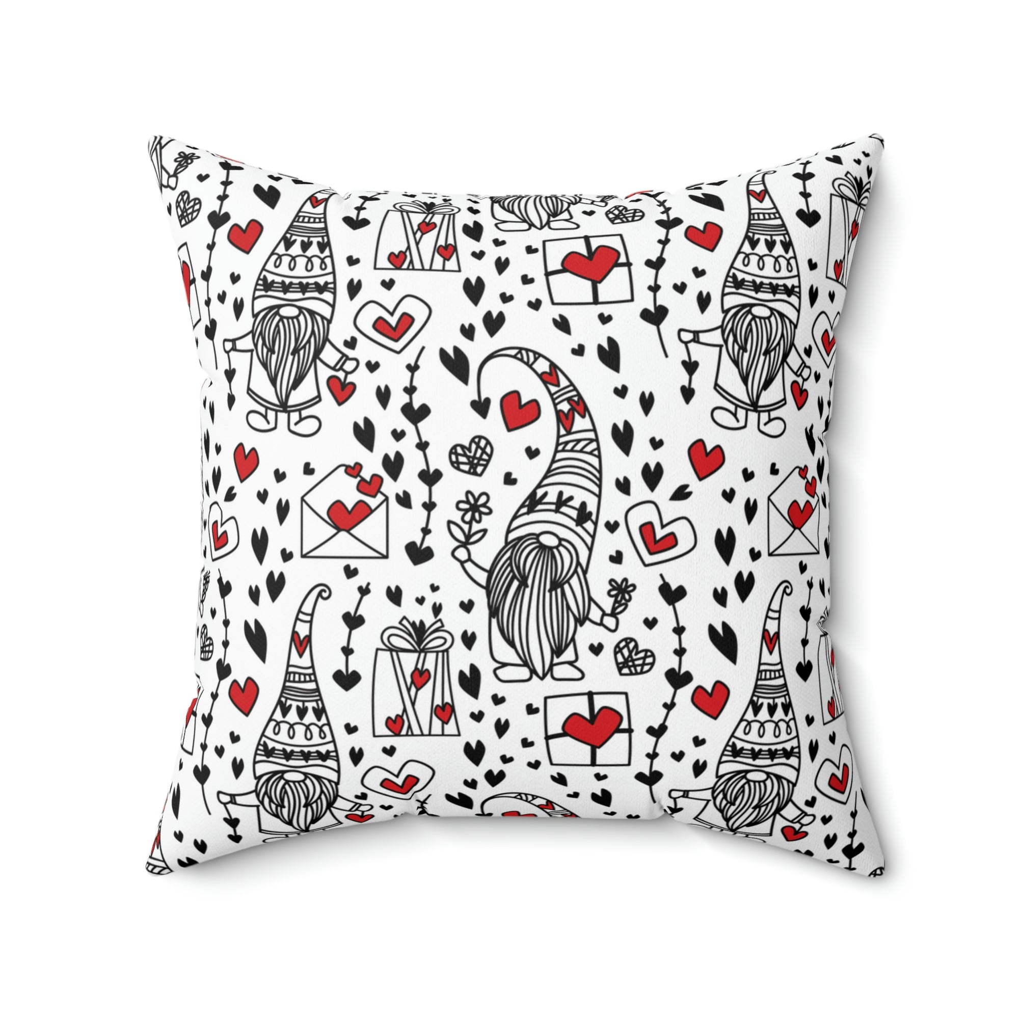 Gnome and Hearts Outdoor Pillows