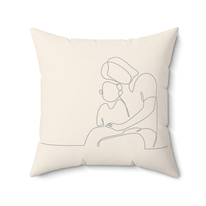 Mother and Child Outdoor Pillow