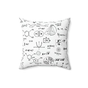 Science Pattern Black and White Outdoor Pillow