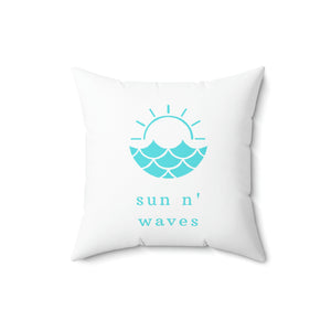 Sun n Waves Teal Outdoor Pillow