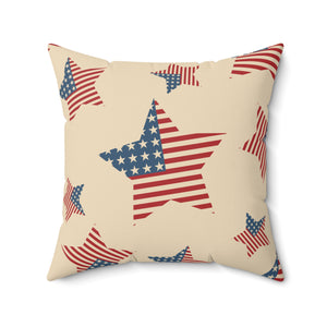 Vintage Stars USA Outdoor Throw Pillow