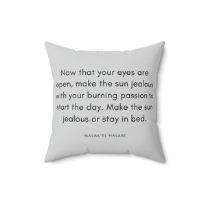 Quote grey and black Outdoor Pillow