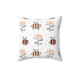 Bee Pattern Outdoor Throw Pillow