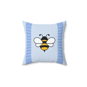 Blue Bee Outdoor Pillow