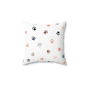 Dog Paw Pattern Outdoor Throw Pillow