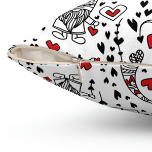 Gnome and Hearts Outdoor Pillows