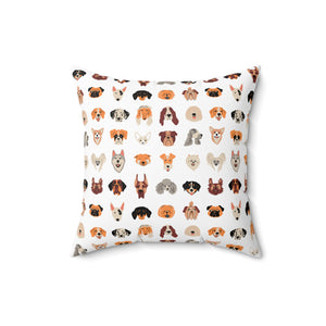 Dog Pattern Fun Outdoor Throw Pillow