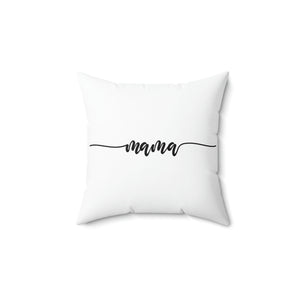 Mama Black and White Handwritten Outdoor Pillow