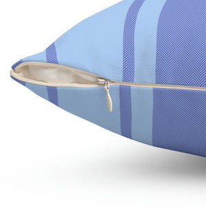 Blue on Blue Stripe Outdoor Pillow