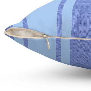 Blue on Blue Stripe Outdoor Pillow